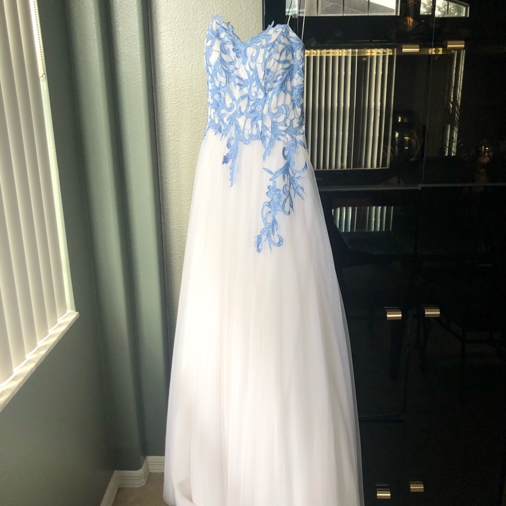 Say Yes to the Prom Rhinestone-Appliqué Ballgown